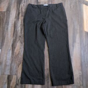 Calvin Klein Dress Pants Wide Leg Women's Size 14 Gray Work Trousers Career Wear